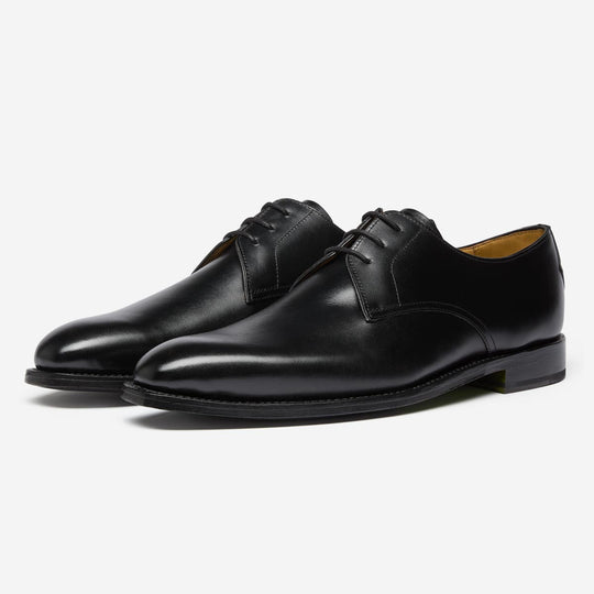StrideUp Eastington Black Men's Derby Shoes
