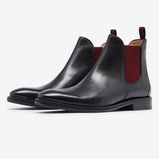StrideUp Andante Black Men's Chelsea Boots
