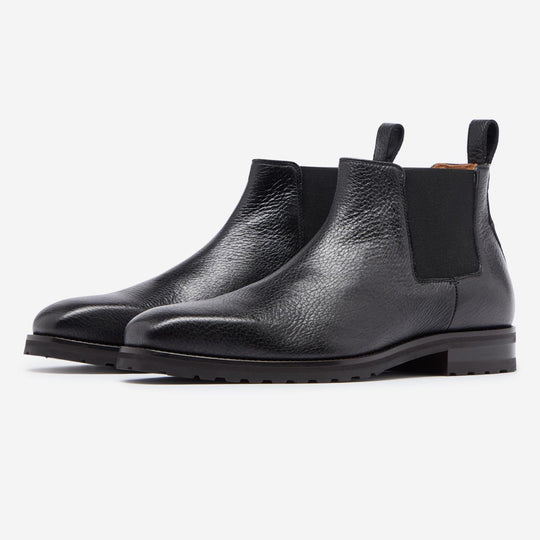 StrideUp Arditi Black Men's Chelsea Boots