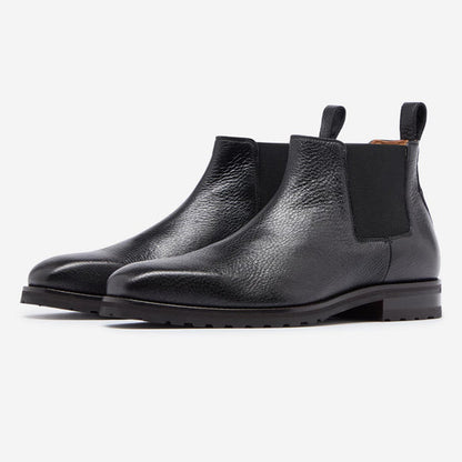 StrideUp Arditi Black Men's Chelsea Boots