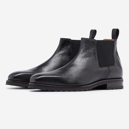 StrideUp Arditi Black Men's Chelsea Boots