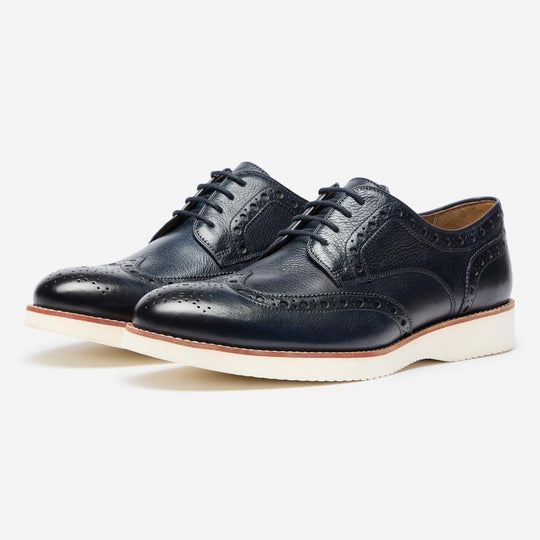 StrideUp Baberton Navy Men's Derby Shoes