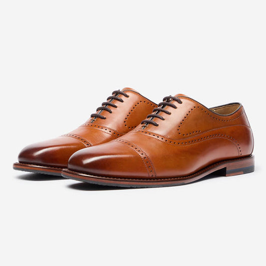 StrideUp Banbury Tan Men's Oxford Shoes