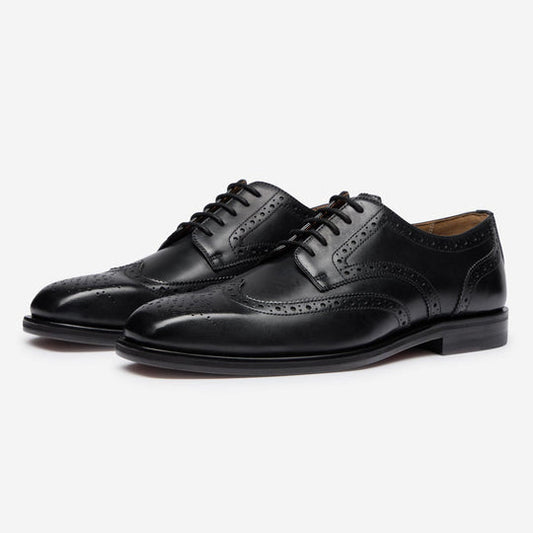 StrideUp Chedworth Black Brogues