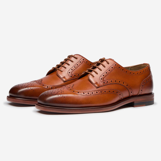 StrideUp Chedworth Tan Brogues