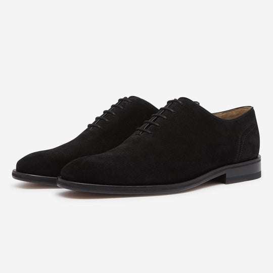 StrideUp Cropwell Black Suede Men's Oxford Shoes