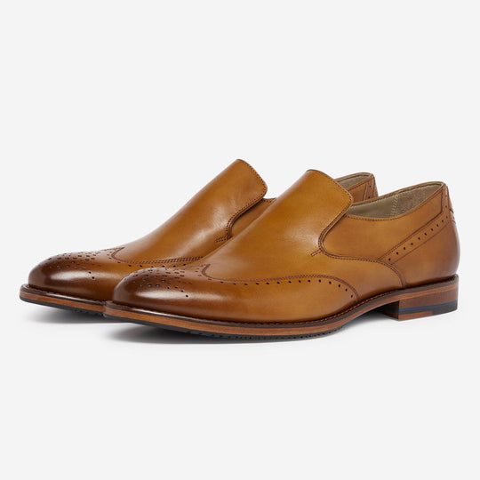 StrideUp Furbogh Light Tan Men's Slip-on Shoes