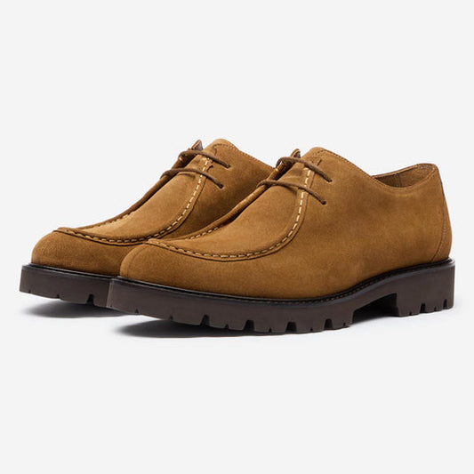 StrideUp Hayes Tan Suede Men's Derby Shoes
