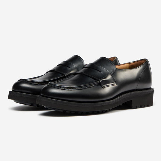 StrideUp Hitcham Black Men's Slip-on Shoes