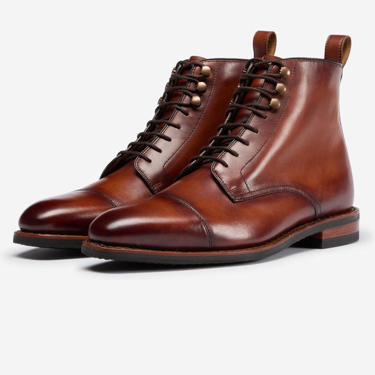 StrideUp Inglesham Dark Tan Men's Derby Shoes