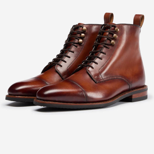 StrideUp Inglesham Dark Tan Men's Derby Shoes