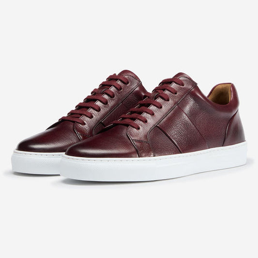 StrideUp Kendal Burgundy Men’s Trainers