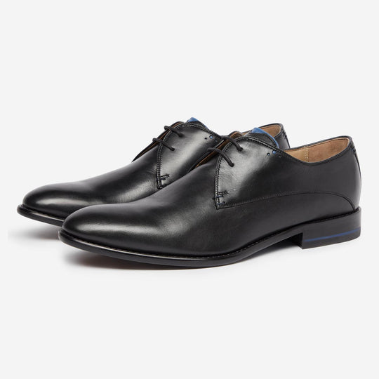 StrideUp Knole Black Men's Derby Shoes