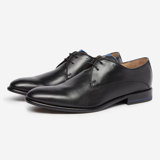 StrideUp Knole Black Men's Derby Shoes