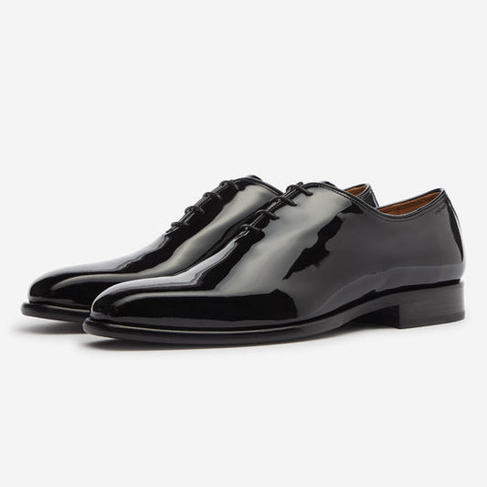 StrideUp Montalfano Black Patent Men's Oxford Shoes