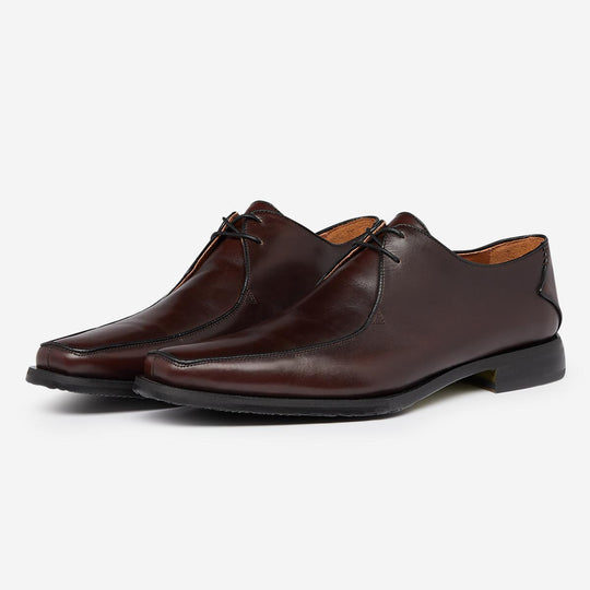 StrideUp Napoli Brown Men's Derby Shoes