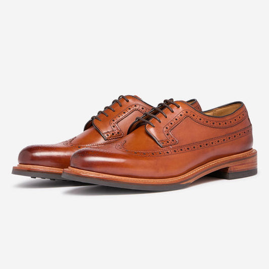 StrideUp Painswick Tan Men's Derby Shoes