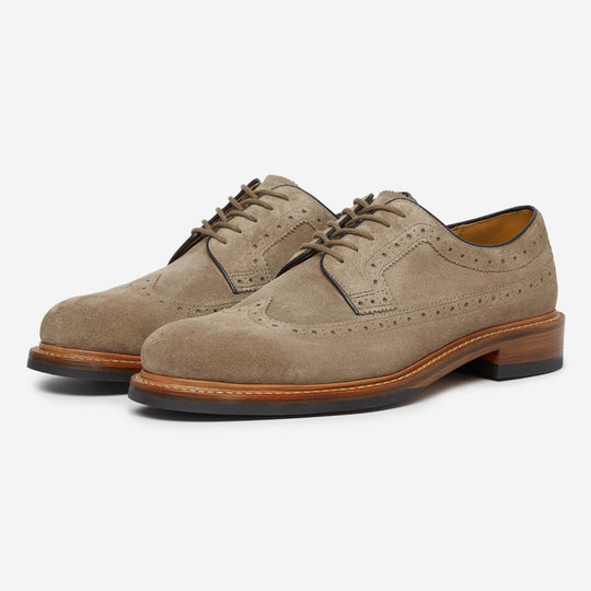 StrideUp Painswick Taupe Men's Derby Shoes