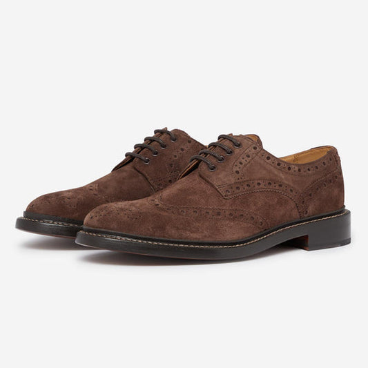 StrideUp Saunders Chocolate Suede Brogues