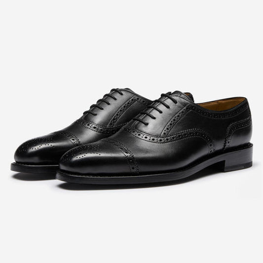 StrideUp Semer Black Men's Oxford Shoes