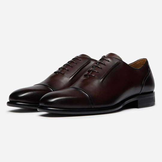 StrideUp Tivoli Dark Brown Men's Oxford Shoes