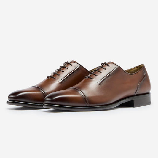 StrideUp Tivoli Tan Men's Oxford Shoes