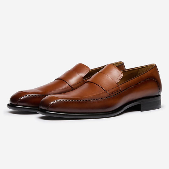 StrideUp Villacidro Tan Men's Slip-on Shoes