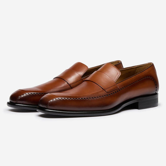 StrideUp Villacidro Tan Men's Slip-on Shoes