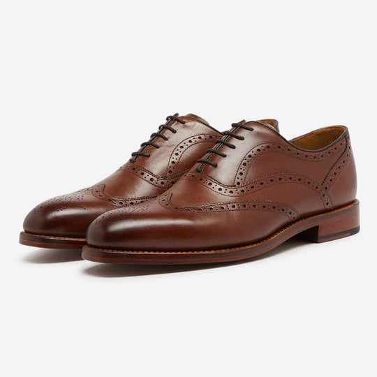 StrideUp Aldeburgh Dark Tan Men's Oxford Shoes