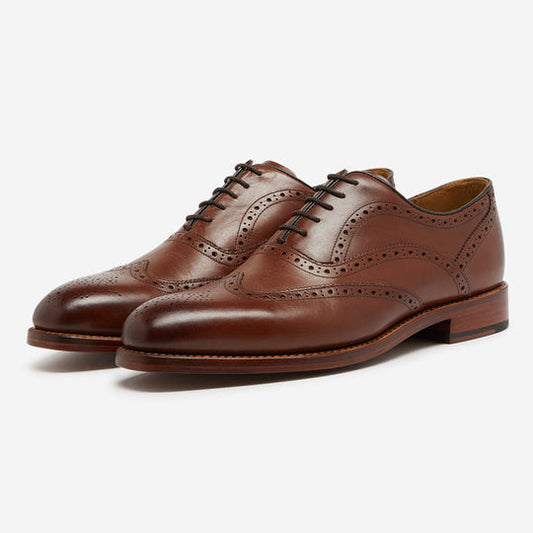 StrideUp Aldeburgh Dark Tan Men's Oxford Shoes