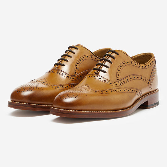 StrideUp Aldeburgh Tan Men's Oxford Shoes
