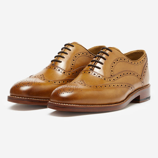 StrideUp Aldeburgh Tan Men's Oxford Shoes